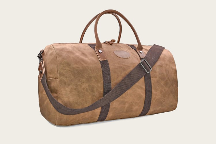 Waxed Canvas Duffle Bag - Brush Brown - Red Clouds Collective