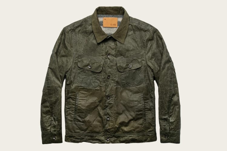 four seasons long waterproof wax coat