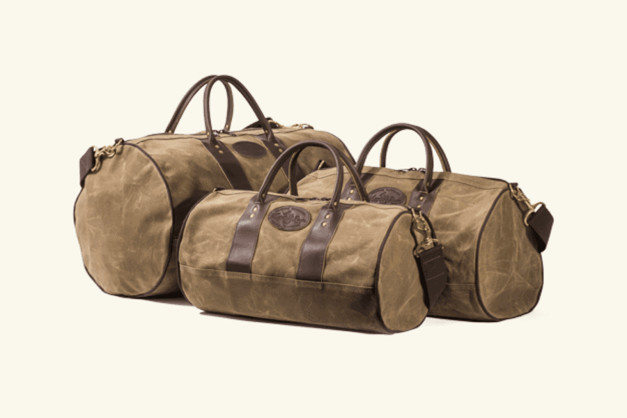 Monogrammed Waxed Canvas Weekender Bag (Canvas Handle) –