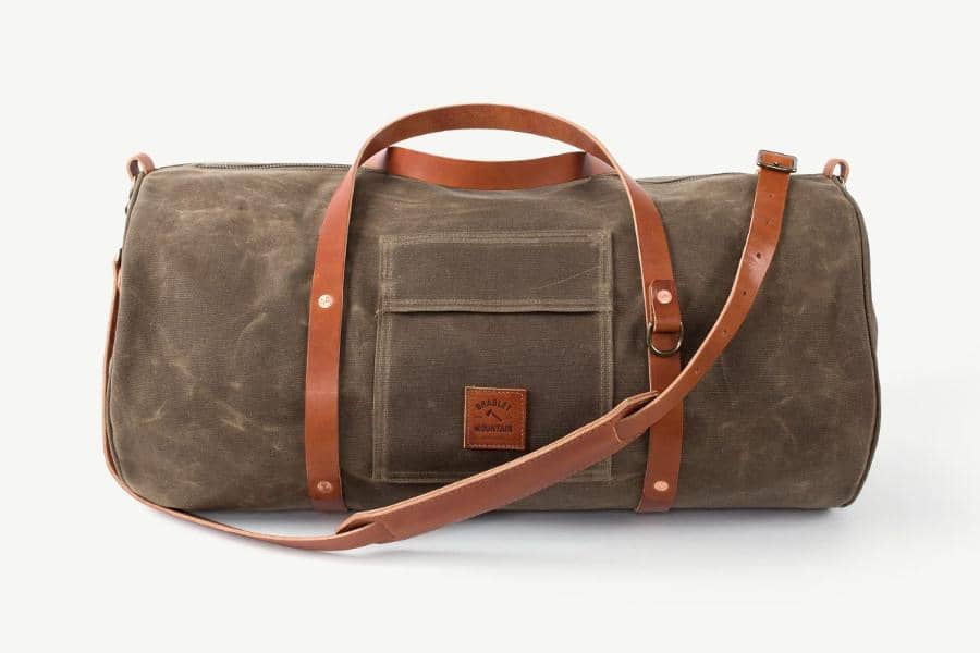 Monogrammed Waxed Canvas Weekender Bag (Canvas Handle) –