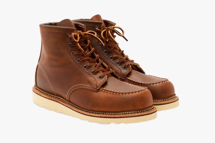 red wing wedge sole work boots
