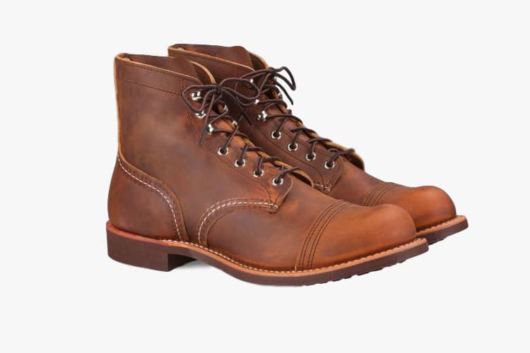 old fashioned work boots