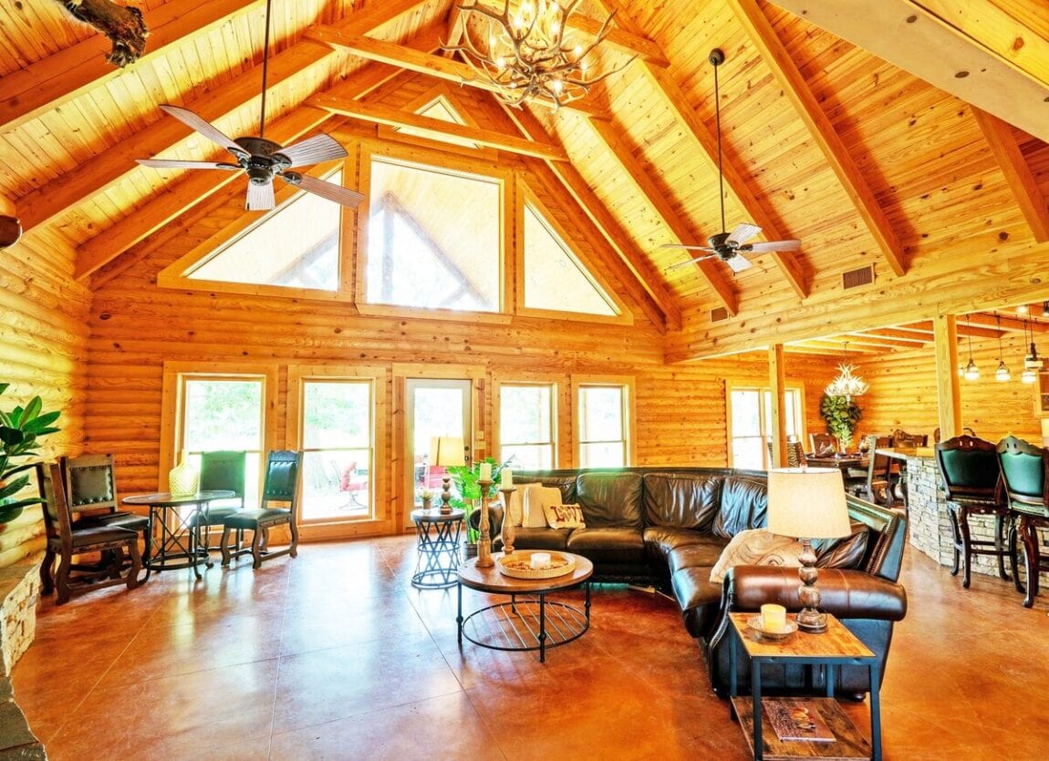 9 Peaceful Cabin Rentals Near Houston Texas Territory Supply   The Wildflower Ranch Log Cabin 1150x835 