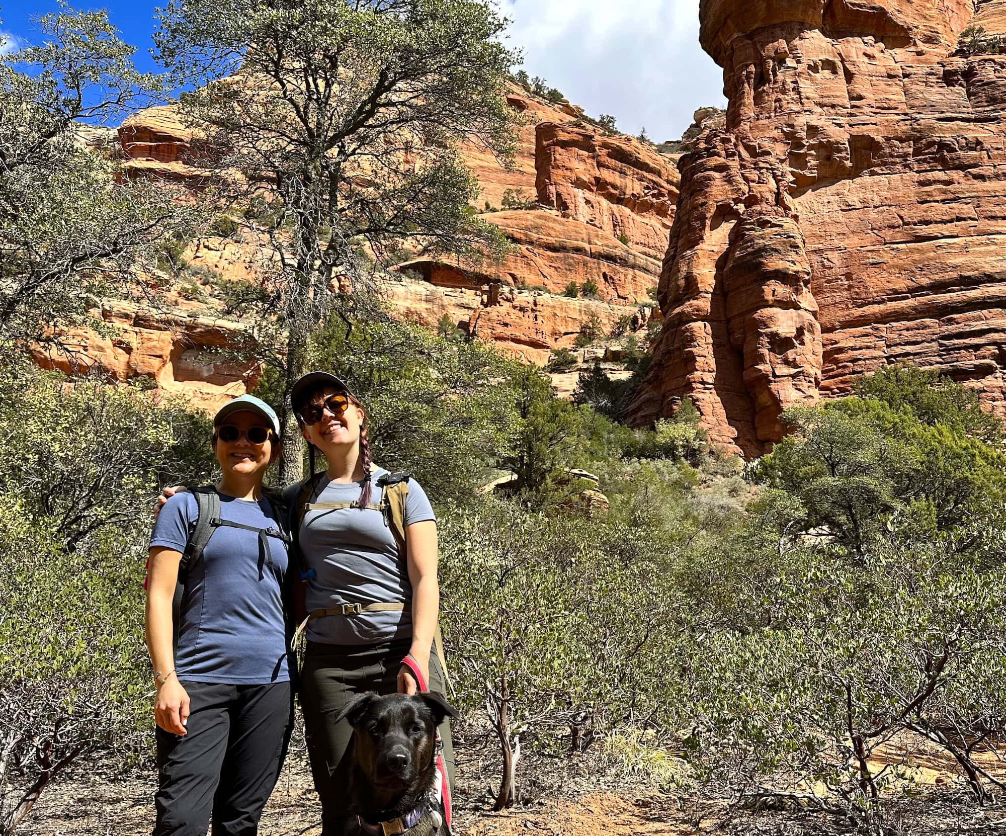 Emily and her friend hiking in Sedona