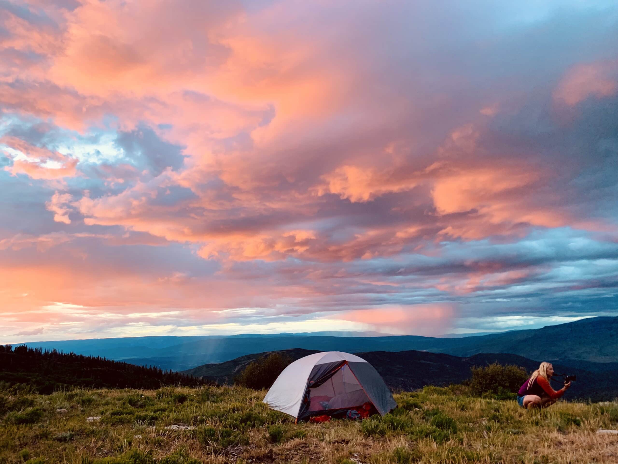 sunset at camp