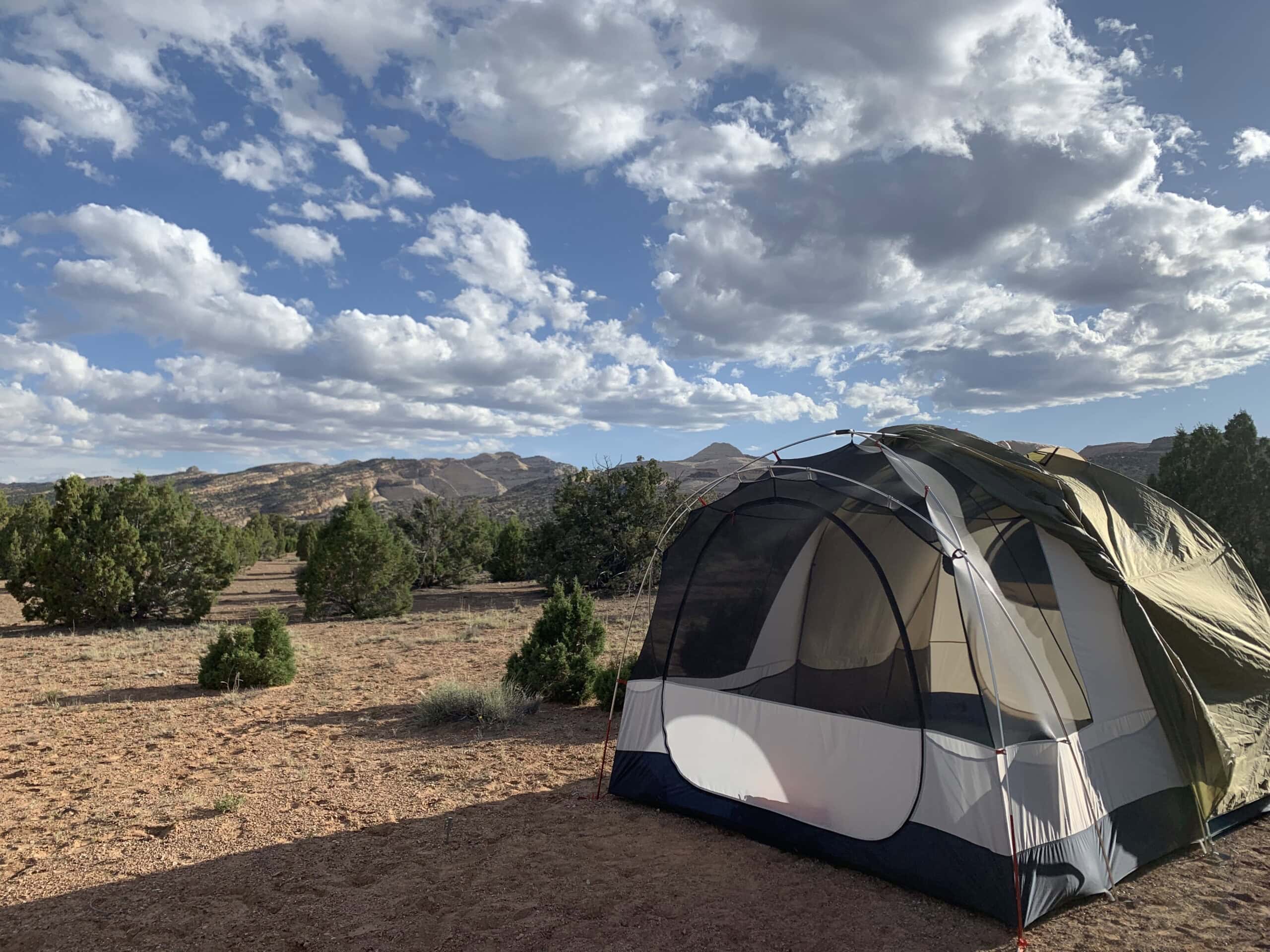 camping in the desert