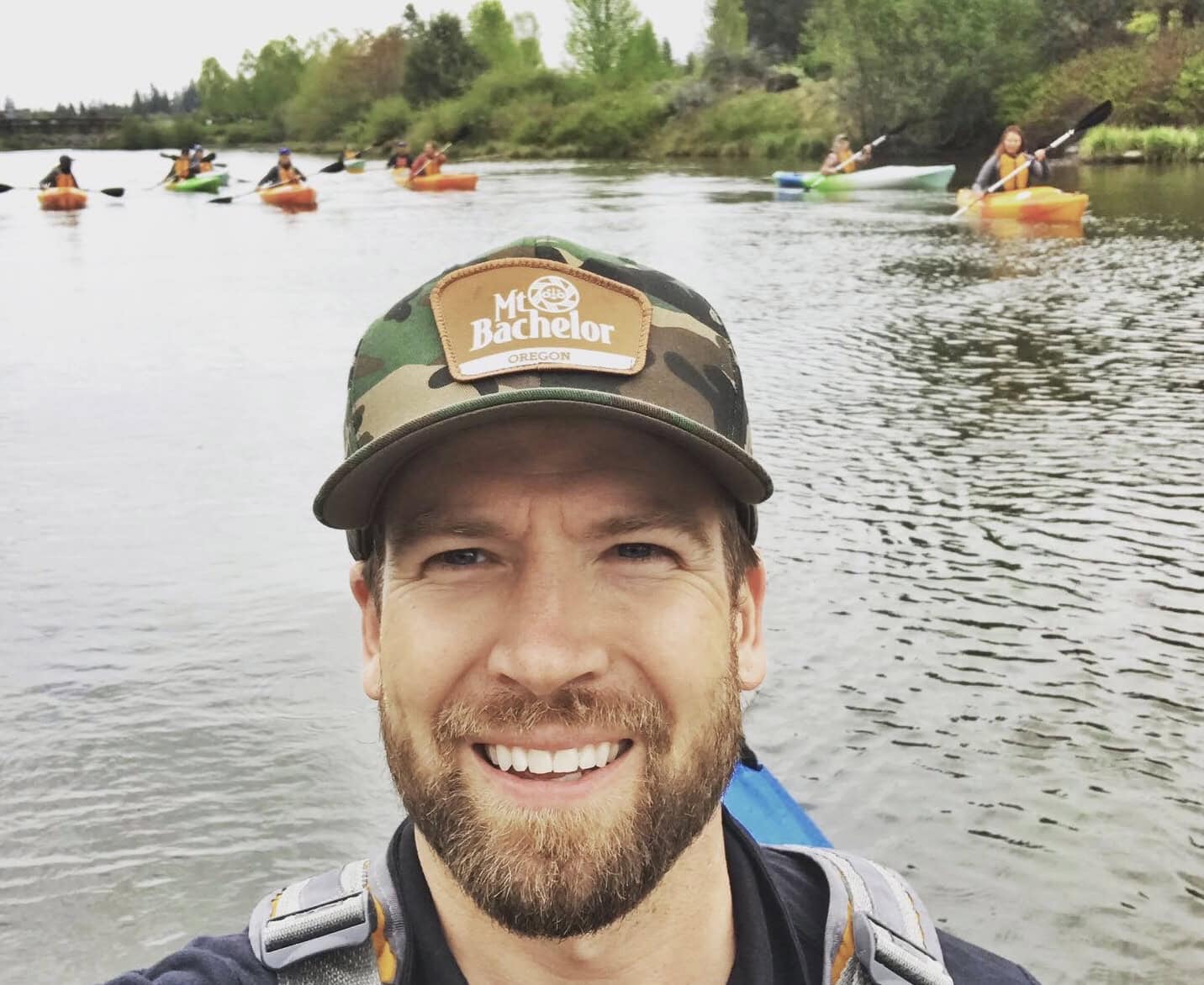 Kieron leading a kayak tour