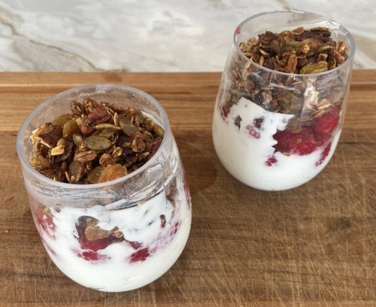 yogurt parfait completed