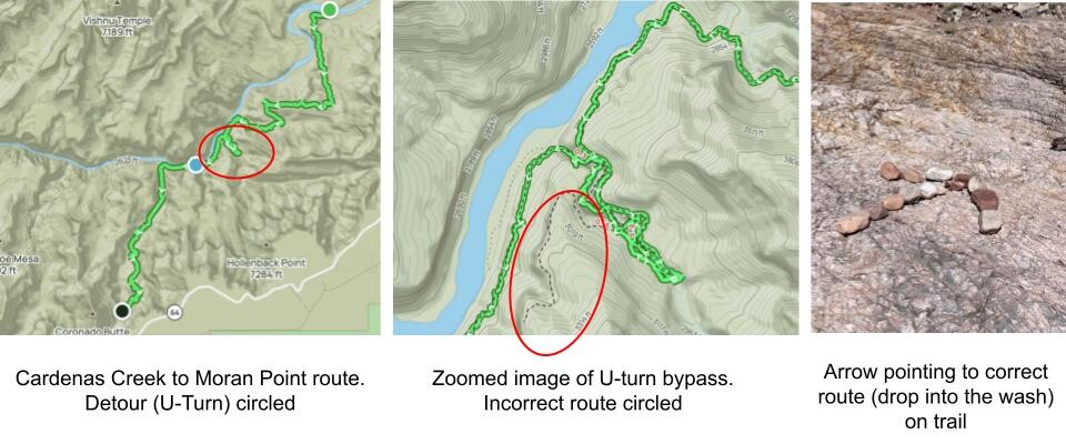 Maps of Escalante Route and U-Turn Bypass