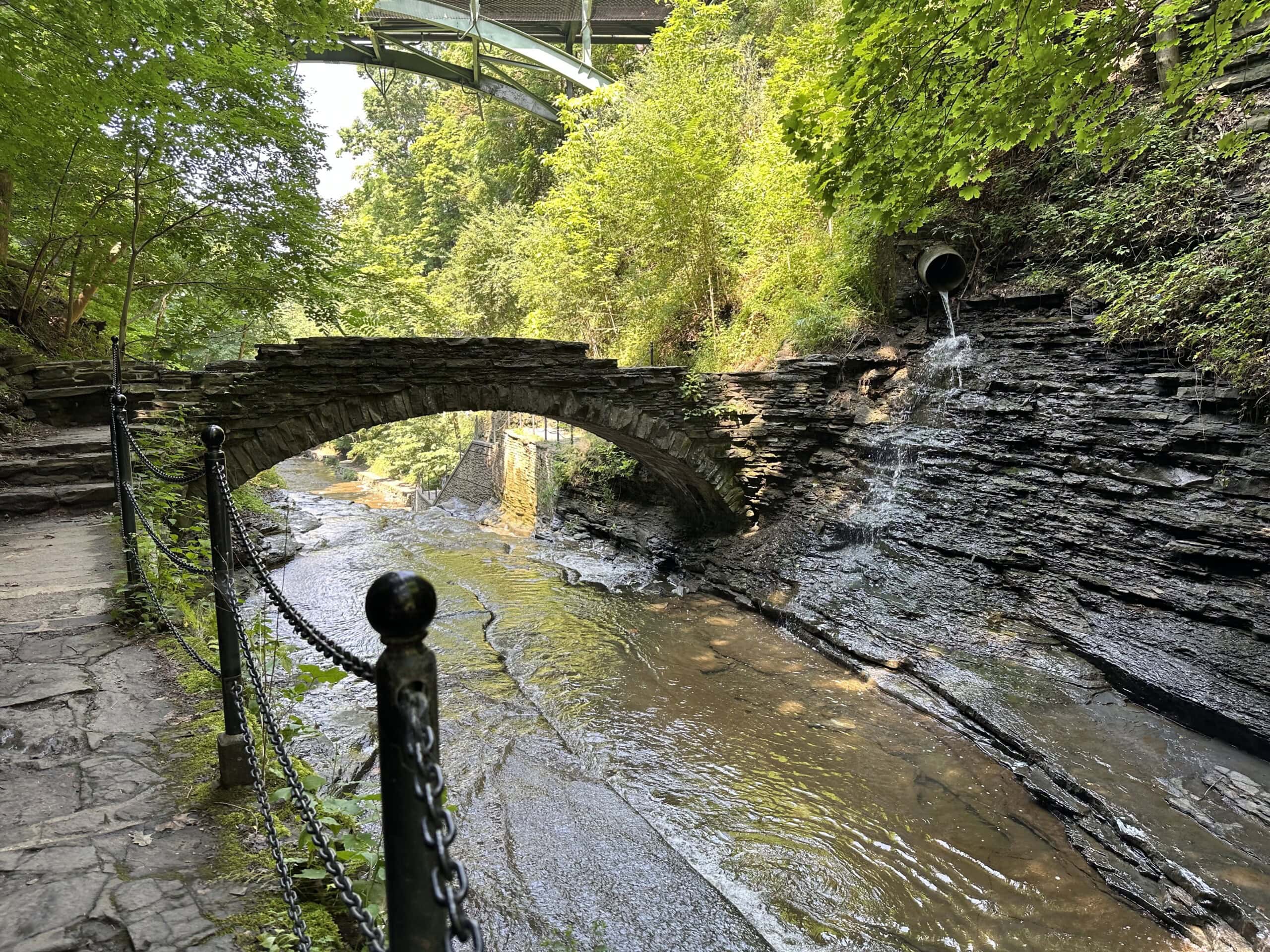 Cascadilla Gorge stone arch bridge