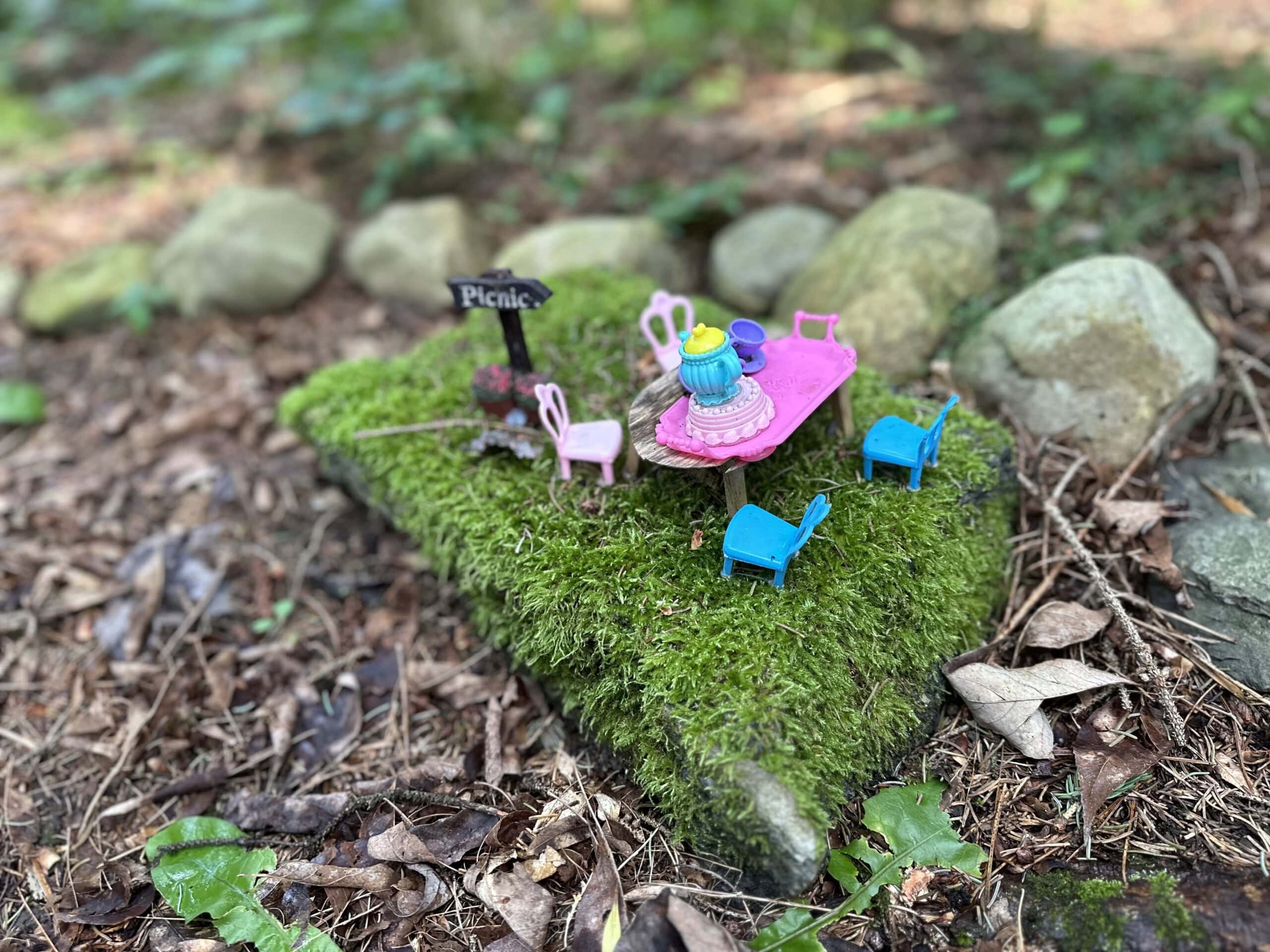 Little fairy table on a fairy trail