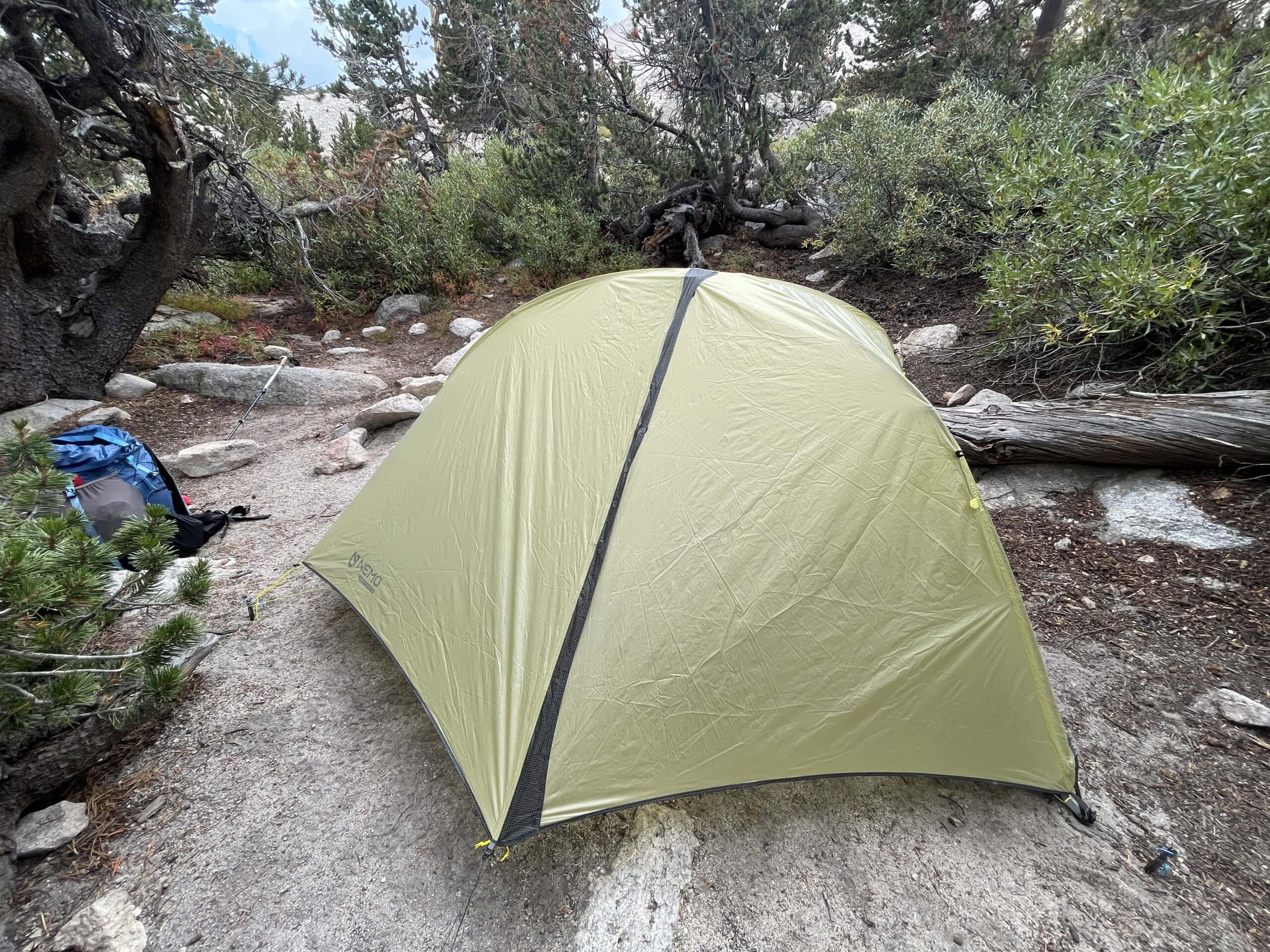 Tent in woods