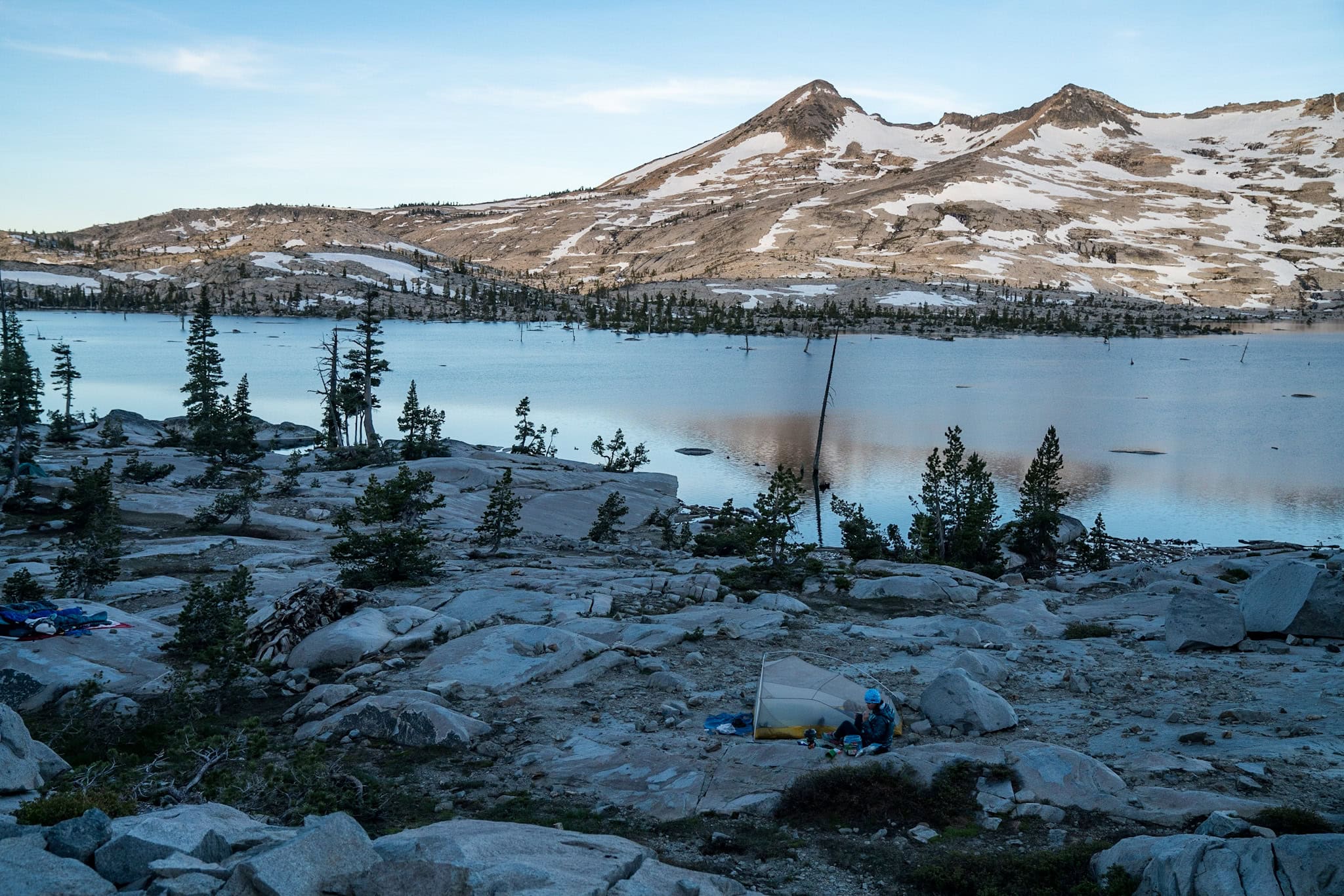 Lake Aloha with mountains in the background